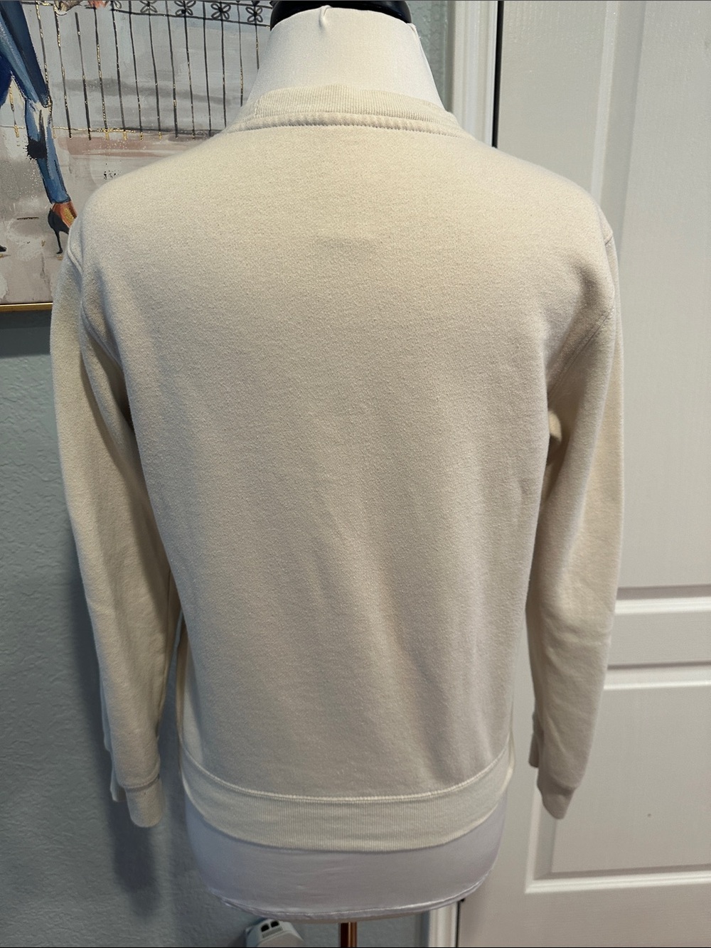 Original Disney Sz XS Cream Mickey Mouse Crewneck Sweatshirt - Picture 3 of 8